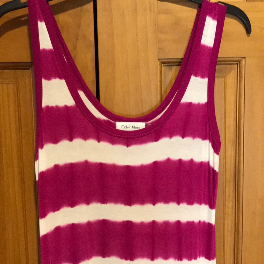 Calvin Klein Maxi Dress Tie Dye Fushia 4 - Picture 5 of 17